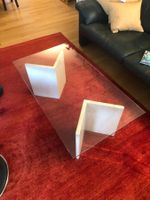 Couchtisch Travertin mit Glasplatte