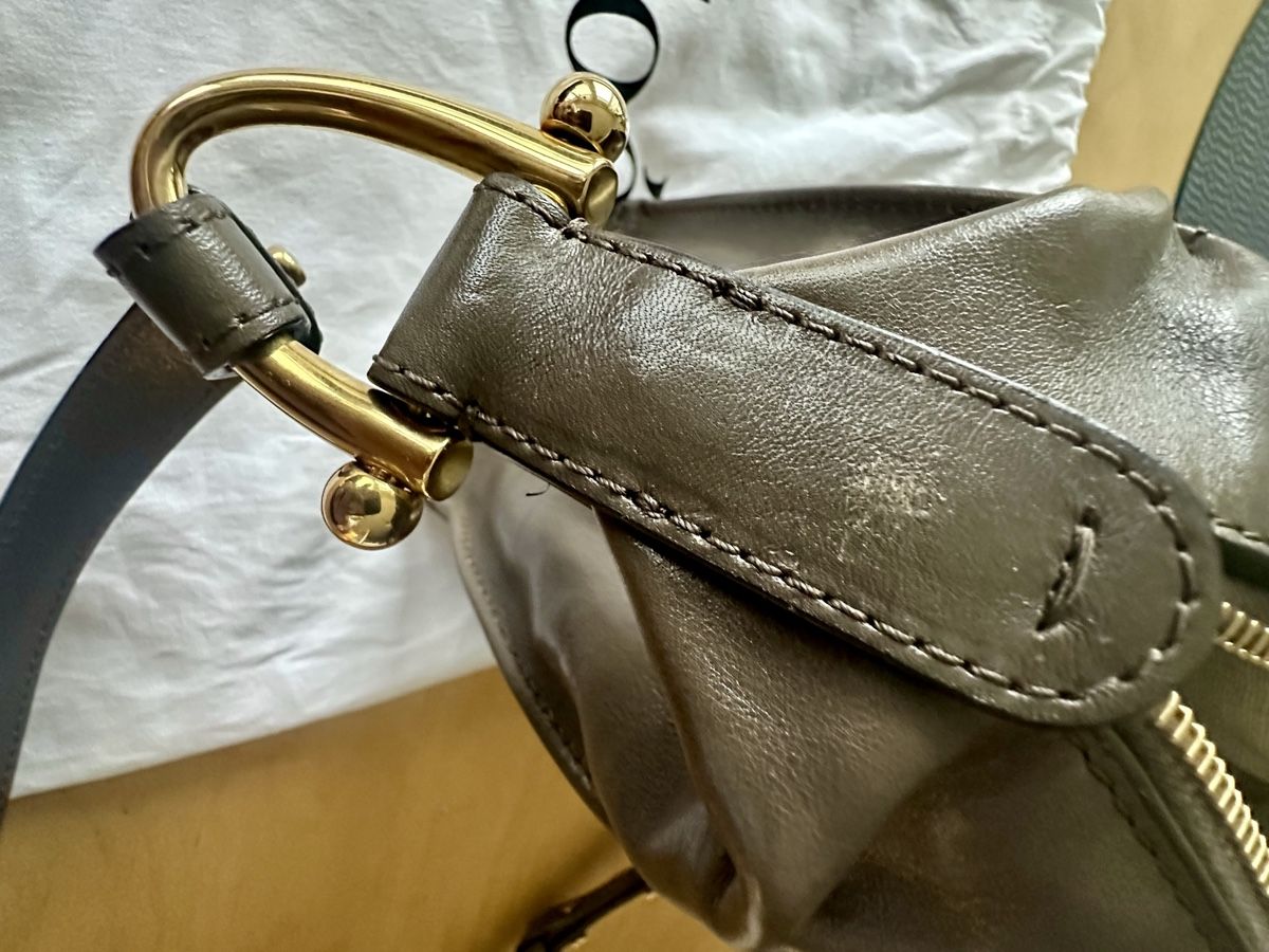 Chloé Borse da donna: Sac à main Chloe Paraty small Flannel Grey – Usato da Chêne Bourg venduto da paleios22 7