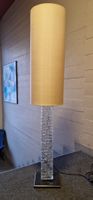 stehlampe aus klarem Blasenglas von Hillebrand, 1960e