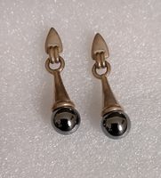 ELEGANTE OHRRINGE SILBER 925 MIT HÄMATIT