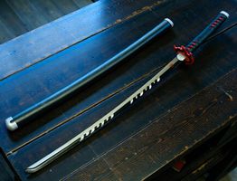 Demon Slayer Rengoku Kyojuro Schwert Katana 100cm NEU