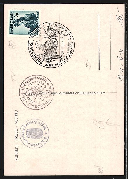 Cartoline postali: Kufstein, Austria Esperanto Kongreso 194 – Usato da Berlin venduto da bartko-reher 1
