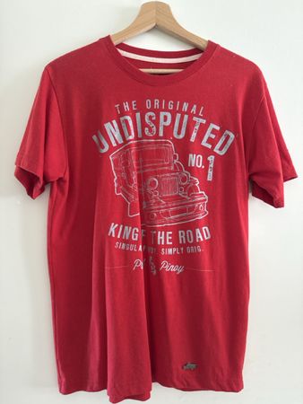 T-Shirt Kamisa by Kultura rot mit Aufdruck Grösse M