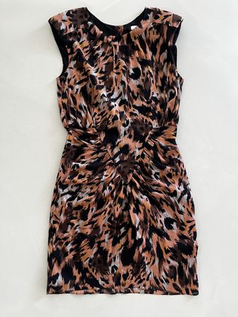 WHISTLES Leopardenmuster, Seiden-Shiftkleid / robe droite