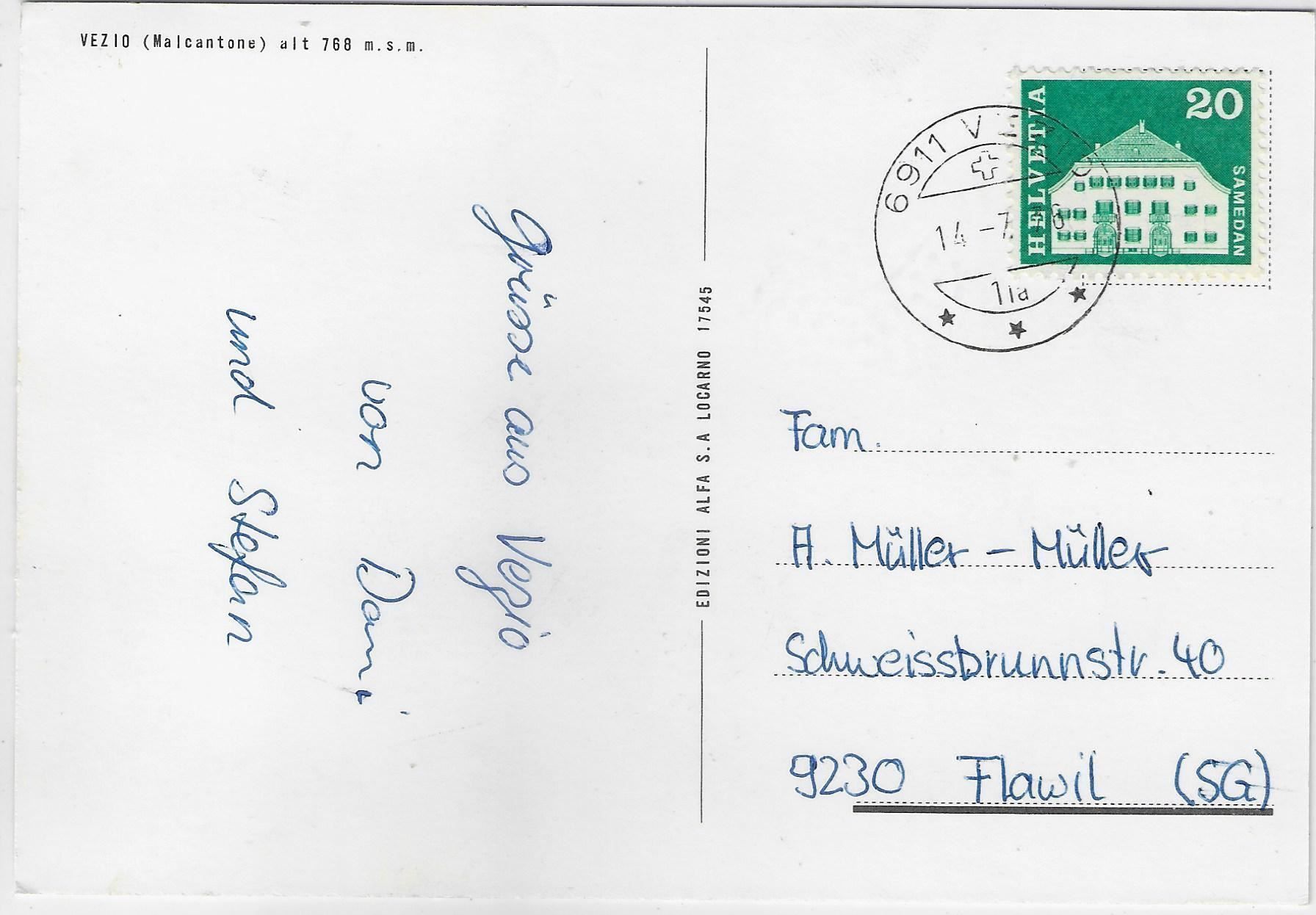 Cartoline postali: Vezio (Malcantone) Multiview – Antico da Ettingen venduto da Kartenplanet 1