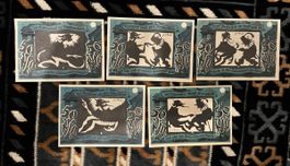Lot von 5 Notgeldscheinen Lichtenstein-Callnberg (50 Pf.) 19
