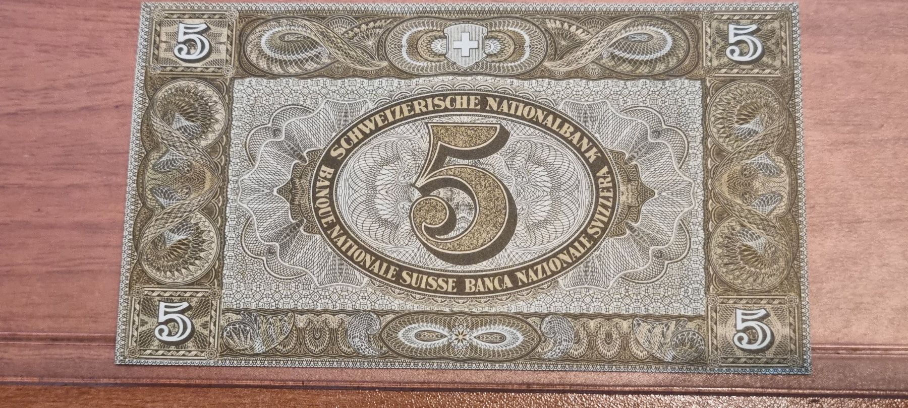 Banconote: Note 5 FR 1951 ungefaltet – Nuovo e nell'imballaggio originale da Bure venduto da chap981 1