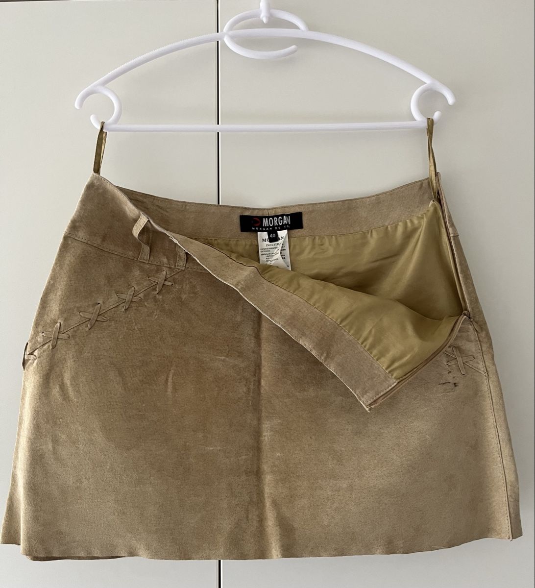 Morgan Gonne: Morgan Lederrock beige Grösse 40 – Usato da Basel venduto da Lila11 2