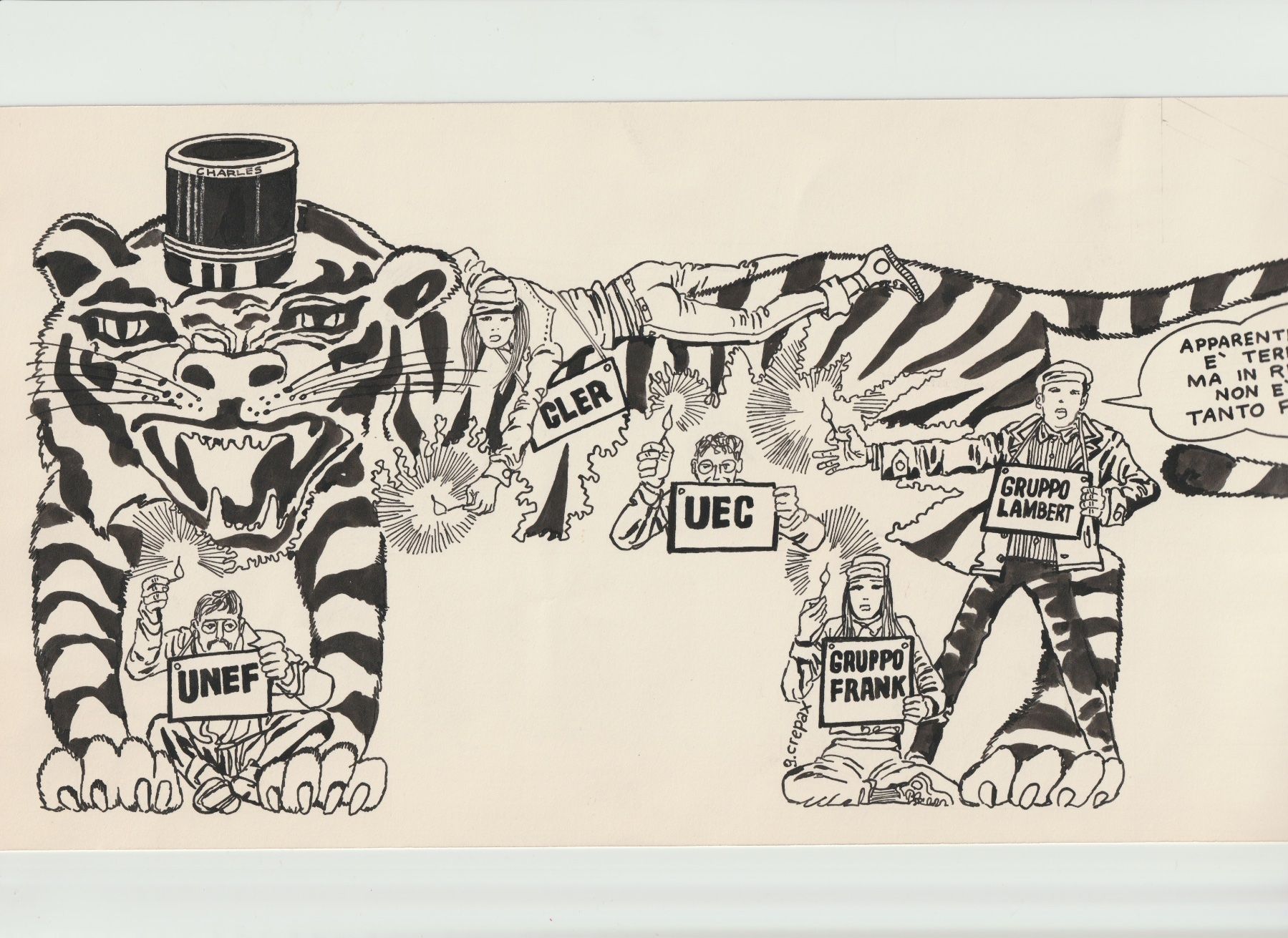 Dipinti: Crepax - Original art 18x34 cm signed – Usato da Vuadens venduto da Chouchoujapan