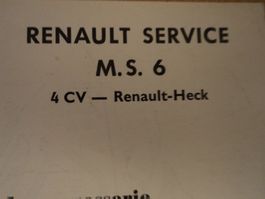 Prospekt Teileliste vom Renault 4CV/Renault-Heck von 1952