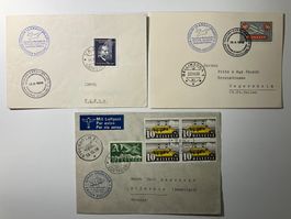 Flugbriefe, 3 Sonderflüge 1938, Aarau-Bellinzona +