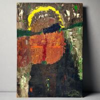 Jean-Michel Coulon (1920-2014) Peinture abstraite à l'huile