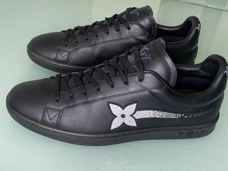 LOUIS VUITTON Luxemburg Swarovski Rhinestones Low Sneaker 42