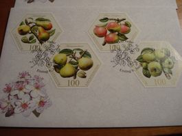 Liechtenstein Satz FDC Früchte, 2016, 2 Belege