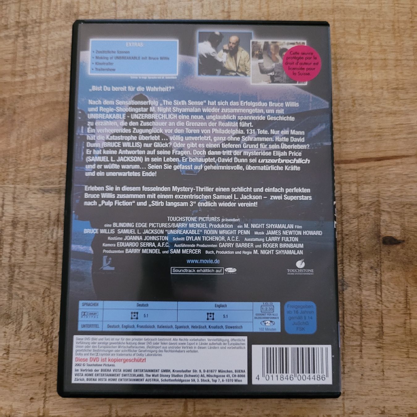Alle DVDs: Unbreakable dvd  bruce willis – Gebraucht aus Volketswil von uffdu 1