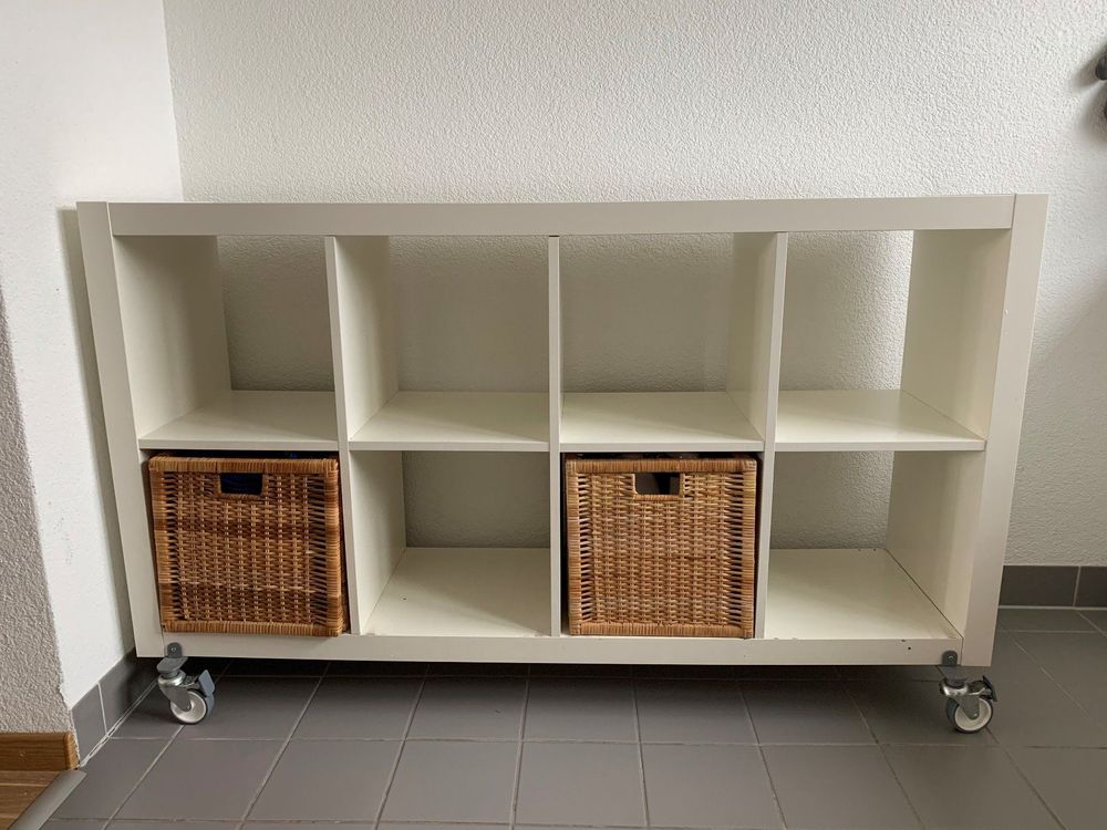 Ikea Kallax Regal mit Körben & Rollen Kaufen auf Ricardo
