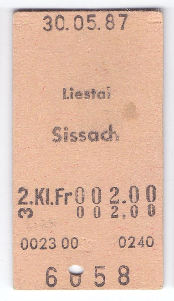 Tickets: Billette Liestal - Sissach – Gebraucht aus Langenthal von Sammlungs_aus