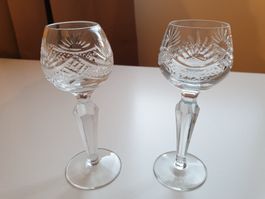 2 STK AELTERE LIKÖR GLÄSER KRISTALLGLAS