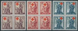 FL - 1945 - Rotes Kreuz - Viererblock - postfrisch **