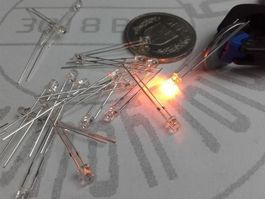 Flachkopf-LED 3mm, 20Stk., klar/orange