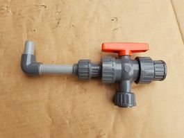 Kugelhahn 3 Weg Dreiwege GF Georg Fischer NW 10 Typ 343 PVC