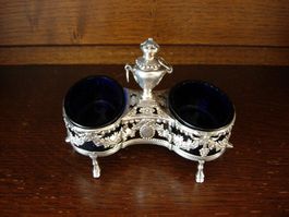 Klassizistische Doppelsalière-Paris 1781-Silber