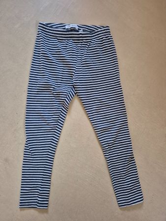 Leggins blau/weiss gestreift, Gr. 122