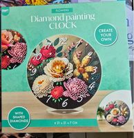 Diamond Painting Blumen Uhr