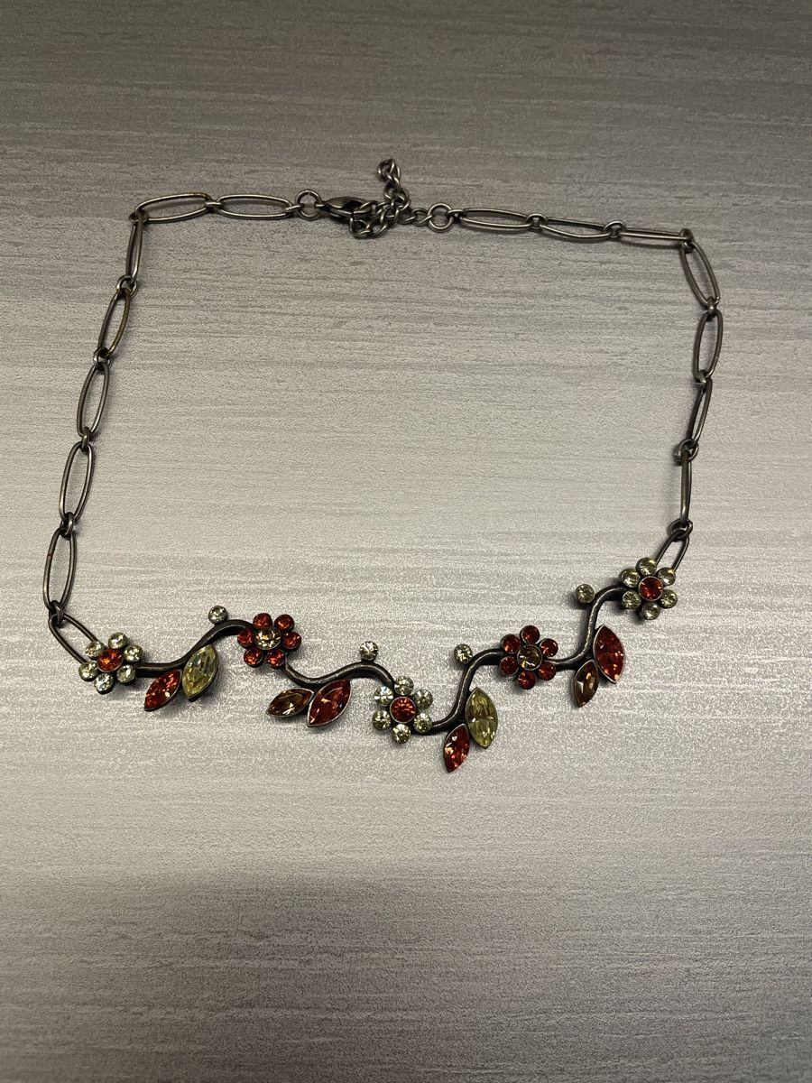 Colliers: Blüten Collier Strass Vintage Dirndl Kette romantisch – D'occasion à Heitenried par Steffundsasch 6