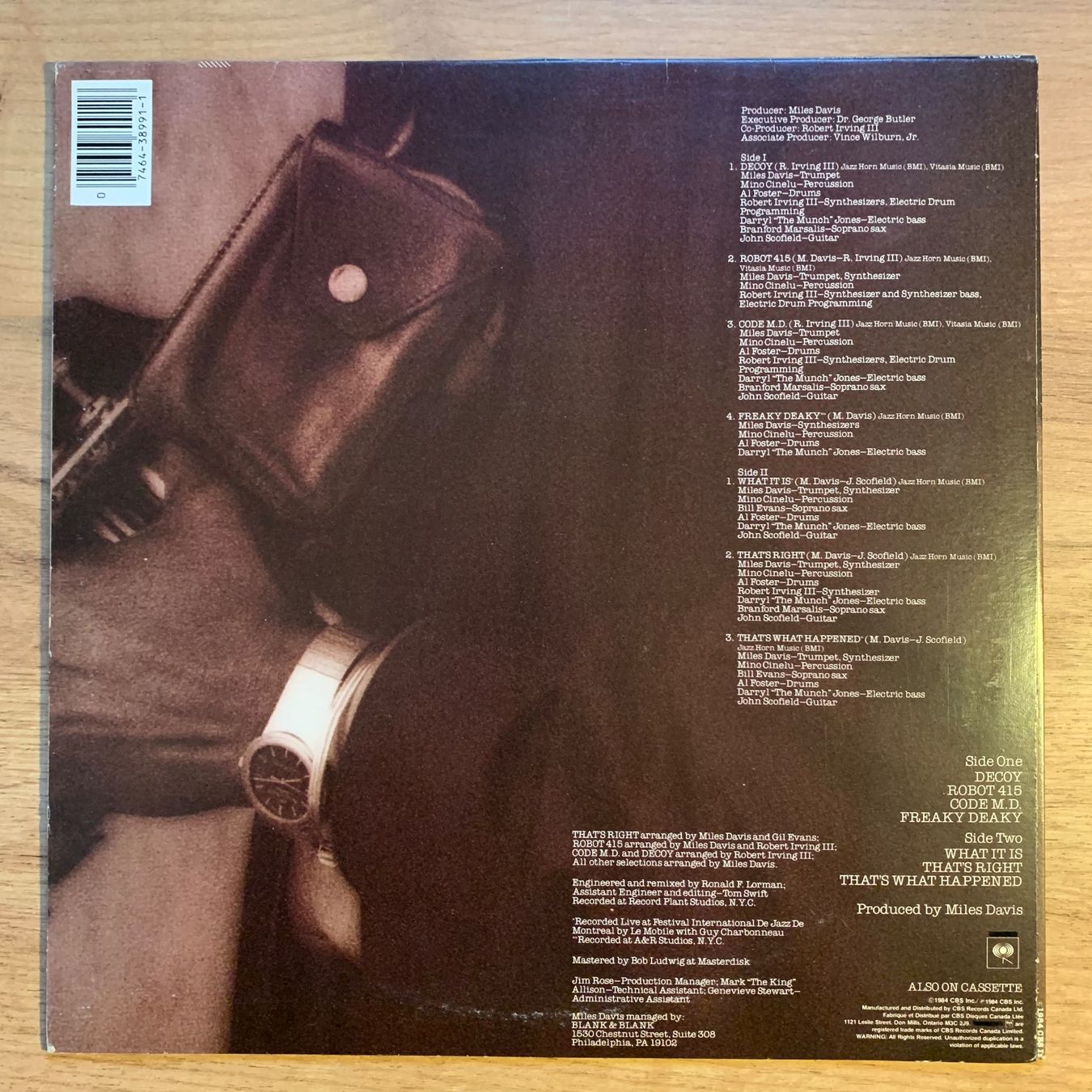 Dischi in vinile: MILES DAVIS - DECOY...OG CAN 1984...VG+/VG+ – Usato da Gals venduto da Diskopatshop 1