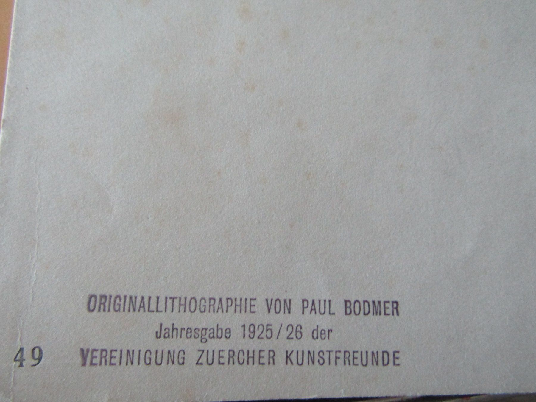 Grafica & Litografie: Superbe lithographie de PAUL BODMER, 1925 – Usato da Delémont venduto da mamygateau 2