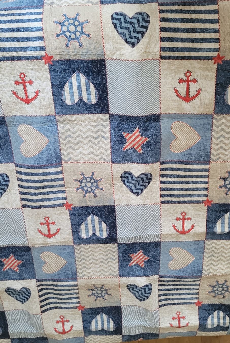 Couvertures: Steppdecke mit maritimen Motiven neuwertig – Neuf (Voir description) à Metzerlen par Manta81