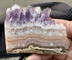 Amethyst Geode Kristalle mit Chalcedon schöne Farben✨