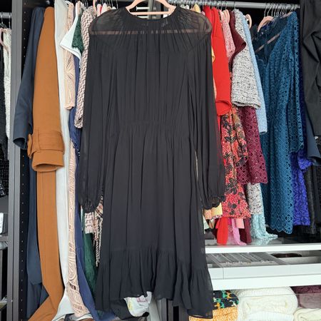 Kleid The Kooples schwarz Langarm Grösse 2 guter Zustand
