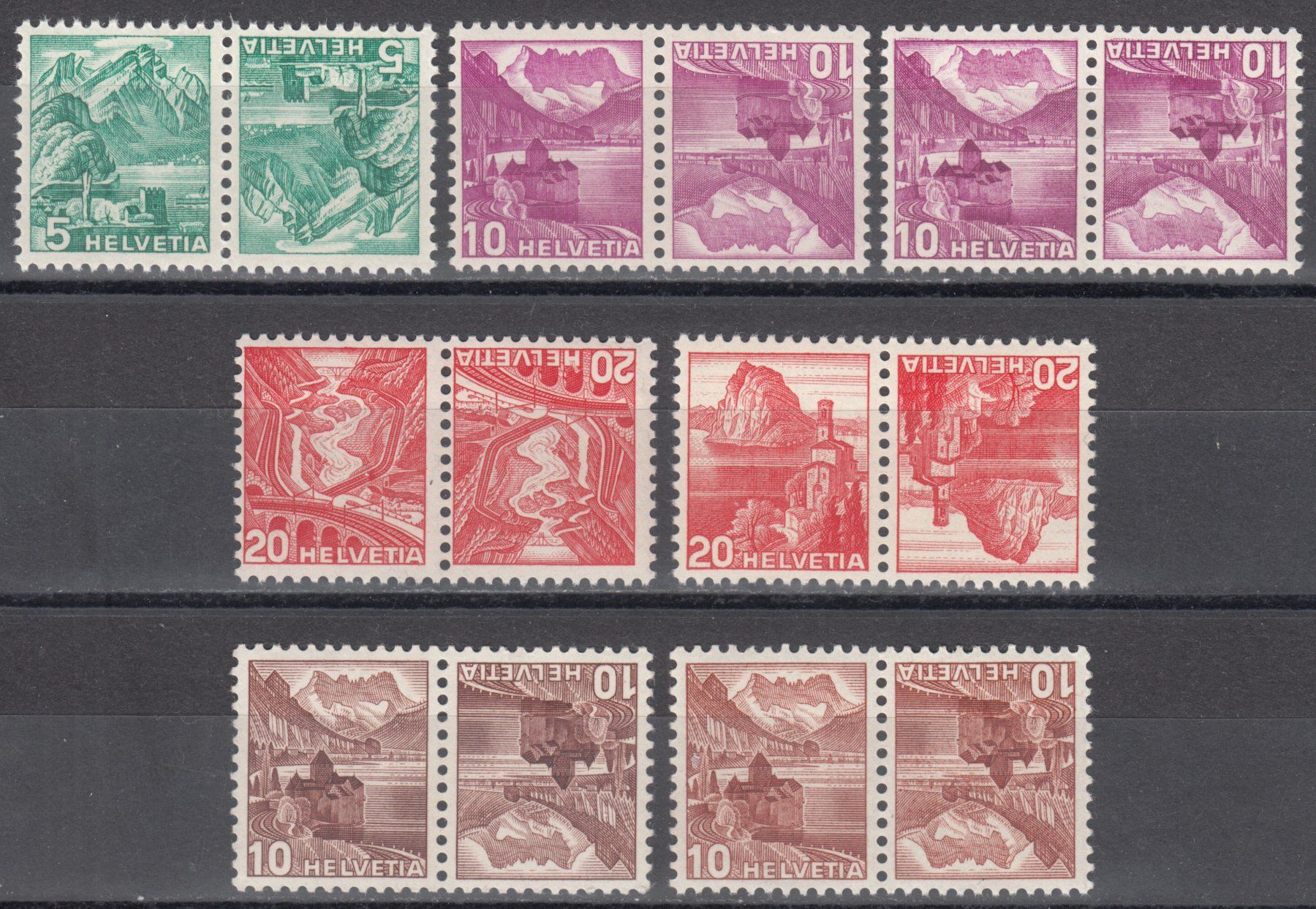 Alle Briefmarken: SBK K32y - K37y postfrisch – Gebraucht aus Bürglen TG von StampGraf