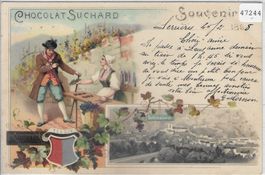 Souvenir de Bellinzona - Chocolat Suchard - Litho 1898