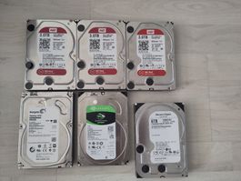 5x 3TB & 1x 6TB 3.5" Festplatte