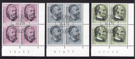 1974 kompletter Satz Weltpostverein 4er-Blocks⊞ 553-555 ET ʘ