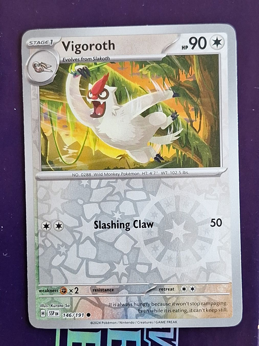 Pokémon Carte collezionabili: Vigoroth - Reverse Holo - Pokemon Surging Sparks – Usato da Altstätten SG venduto da GGsGameshop