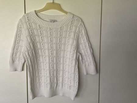 Paul Kehl - Baumwoll Pullover gemustert weiss - Gr. 38