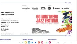 Biglietti per van morrison e james Taylor montreux