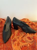 Calpierre Pumps Schwarz Grösse 35 Leder geflochten