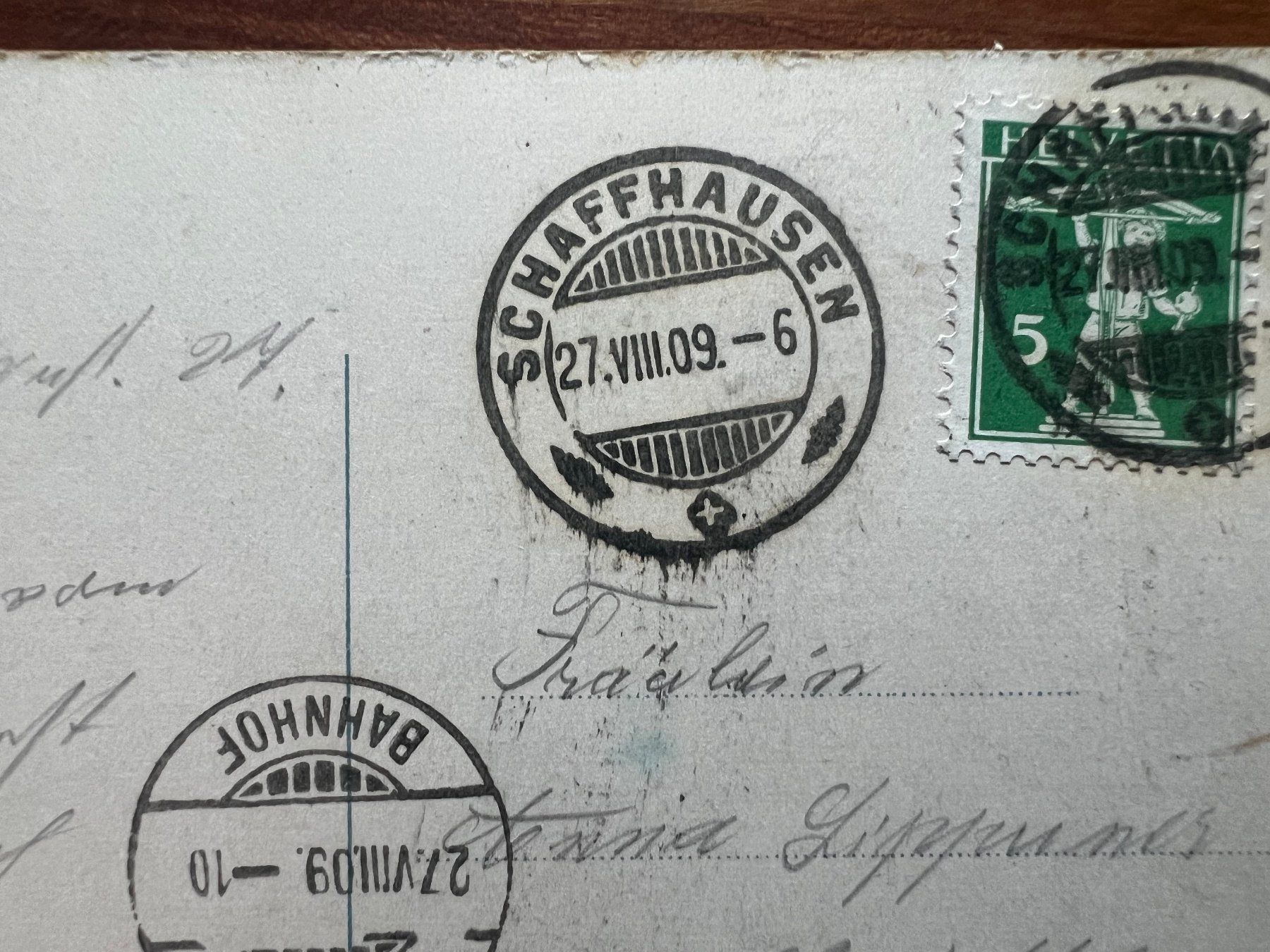 Cartoline postali: AK    1909  Rheinfall  (G1814) – Usato da Hinwil venduto da Sidi4 1