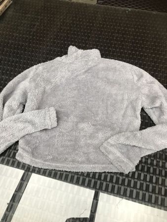 Mädchen Pullover Plüsch XS grau