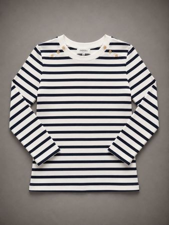 Caroll Paris Marinière coton rayée bleu T.M