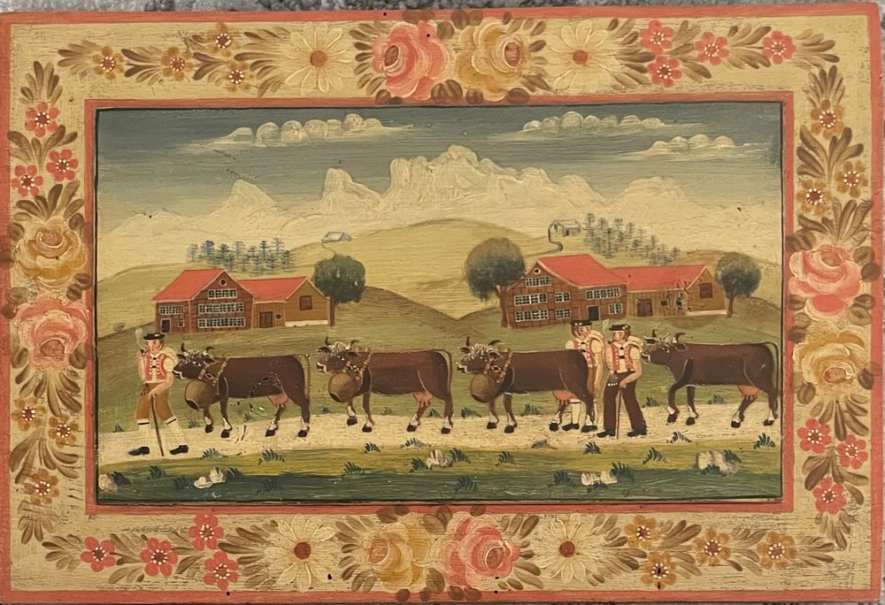 Alte Alpenaufzug Appenzeller Gemälde | Kaufen auf Ricardo