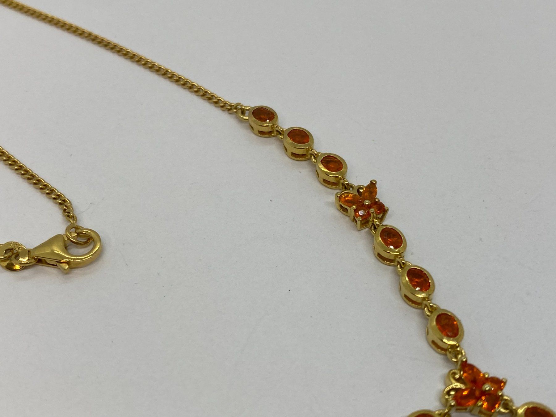 Ketten: Collier orange 925 Silber /i524 – Gebraucht aus Bern von JMsoehne1987 2