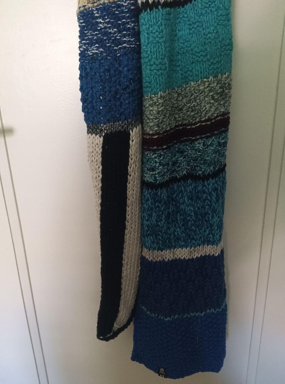 Foulards, Tücher & Schals: Warmer Toque Strickschal im Patchwork Style – Gebraucht aus Zürich von Asteraki 4