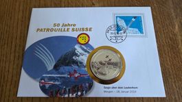 2014 Medallienbrief Patrouille Suisse Tango Lauberhorn