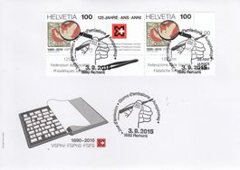 2015 1560 125 Jahre Schweiz. Philatelisten 1680 Romont FDC